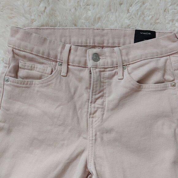Vince Skinny Crop Pink Tulip Jeans Size 26 - Picture 5 of 8